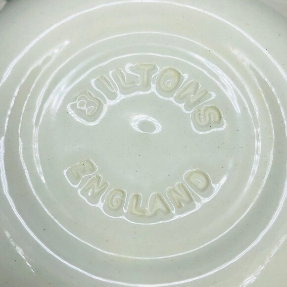 Vintage 60s BILTONS England Ironstone Coupe Bowl Set of 5 - Cranberry Polka Dot - Picture 7 of 10